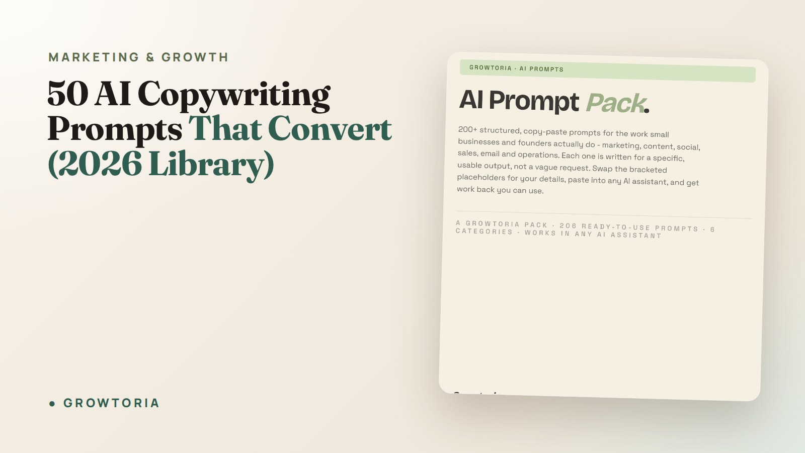 50 AI Copywriting Prompts That Convert (2026 Library)