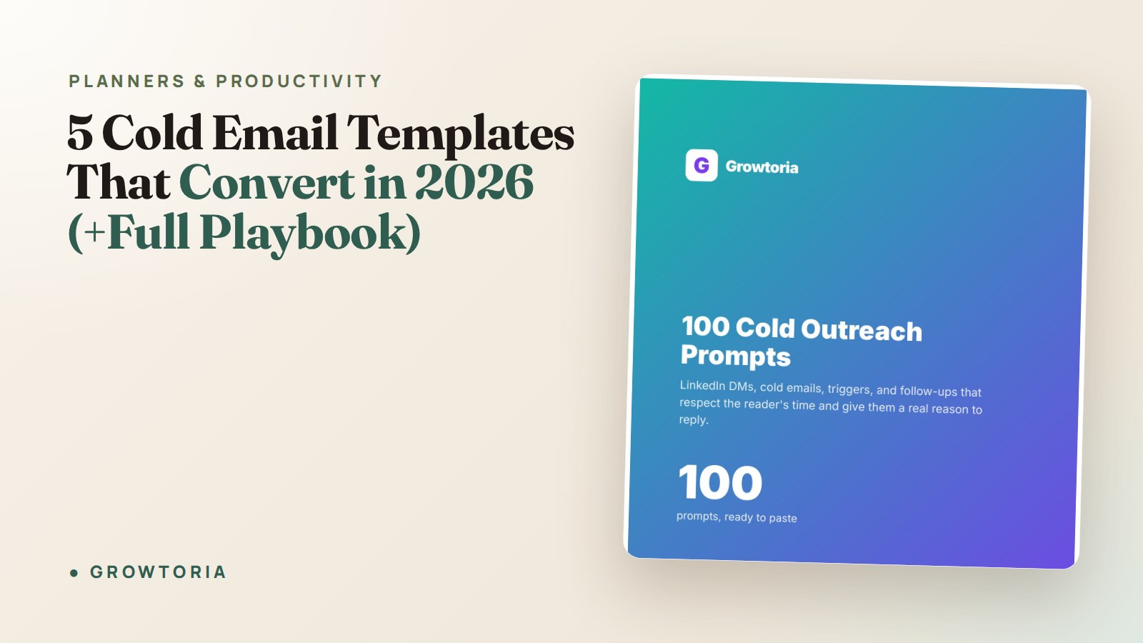 5 Cold Email Templates That Convert in 2026 (+Full Playbook)