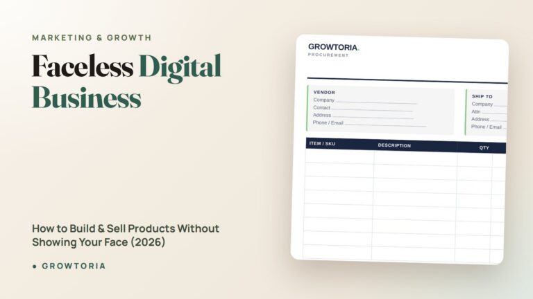 Faceless Digital Business: How to Build & Sell Products Without Showing Your Face (2026)