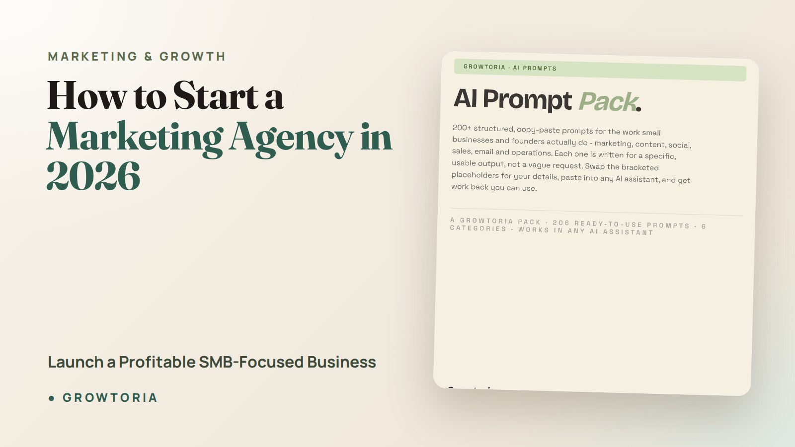 How to Start a Marketing Agency in 2026: Launch a Profitable SMB-Focused Business