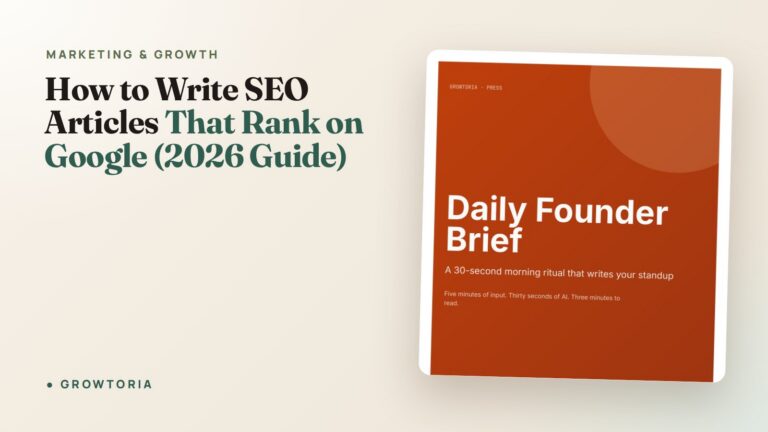 How to Write SEO Articles That Rank on Google (2026 Guide)