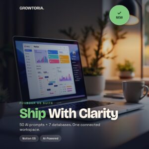 Notion Template For Founders - Founder OS — A connected Notion workspace with 50 AI prompts wired in
