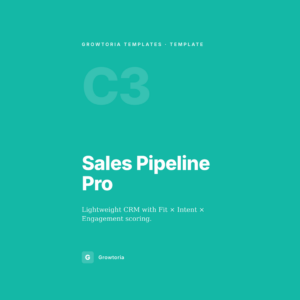 C3 Sales Pipeline Pro