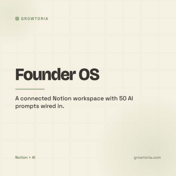 Founder OS — Notion + 50 AI prompts