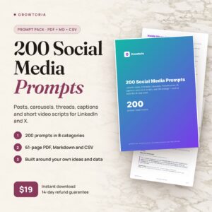 200 Social Media Prompts for LinkedIn & X