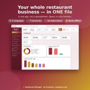 Restaurant Food Cost Software - Restaurant Manager App | Menu Food Cost, Pricing & Profit Calculator + Recipe Costing | Offline, No Subscription
