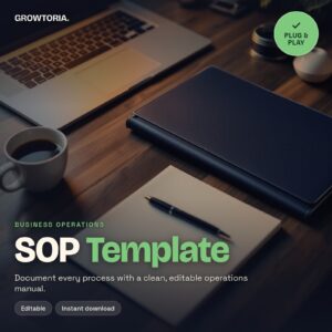 SOP Template | Standard Operating Procedure for Small Business | Editable Process & Operations Manual