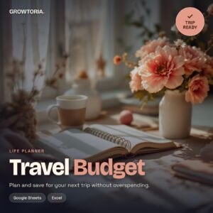 Travel Budget Spreadsheet | Vacation Cost Savings Planner (Google Sheets, Excel)