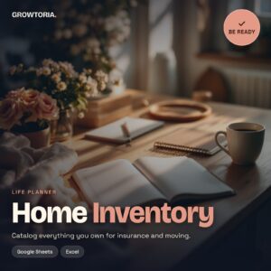 Home Inventory Calculator | Insurance, Moving List (Google Sheets, Excel)