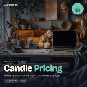 Candle Making Cost Calculator | Wholesale Retail Pricing Spreadsheet (Google Sheets, Excel)