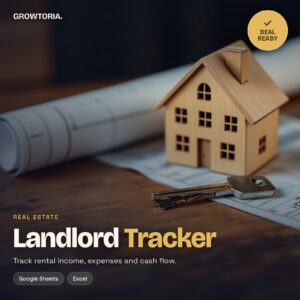 Landlord Rental Tracker | Income, Expense, Cash Flow (Google Sheets, Excel)