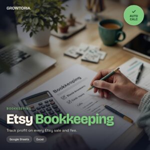 Etsy Bookkeeping Spreadsheet | Profit Tracker (Google Sheets, Excel)