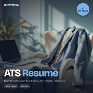 ATS Resume Template Kit | Editable Word, Google Docs, ATS Guide