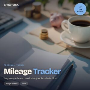 Mileage Tracker Spreadsheet | Google Sheets Log for Tax Deduction