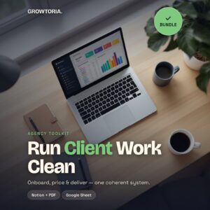 Agency Toolkit Bundle  Notion PDF Google Sheets Onboarding Pricing Project Tools