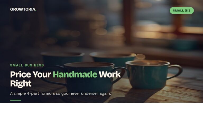 how to price handmade products
