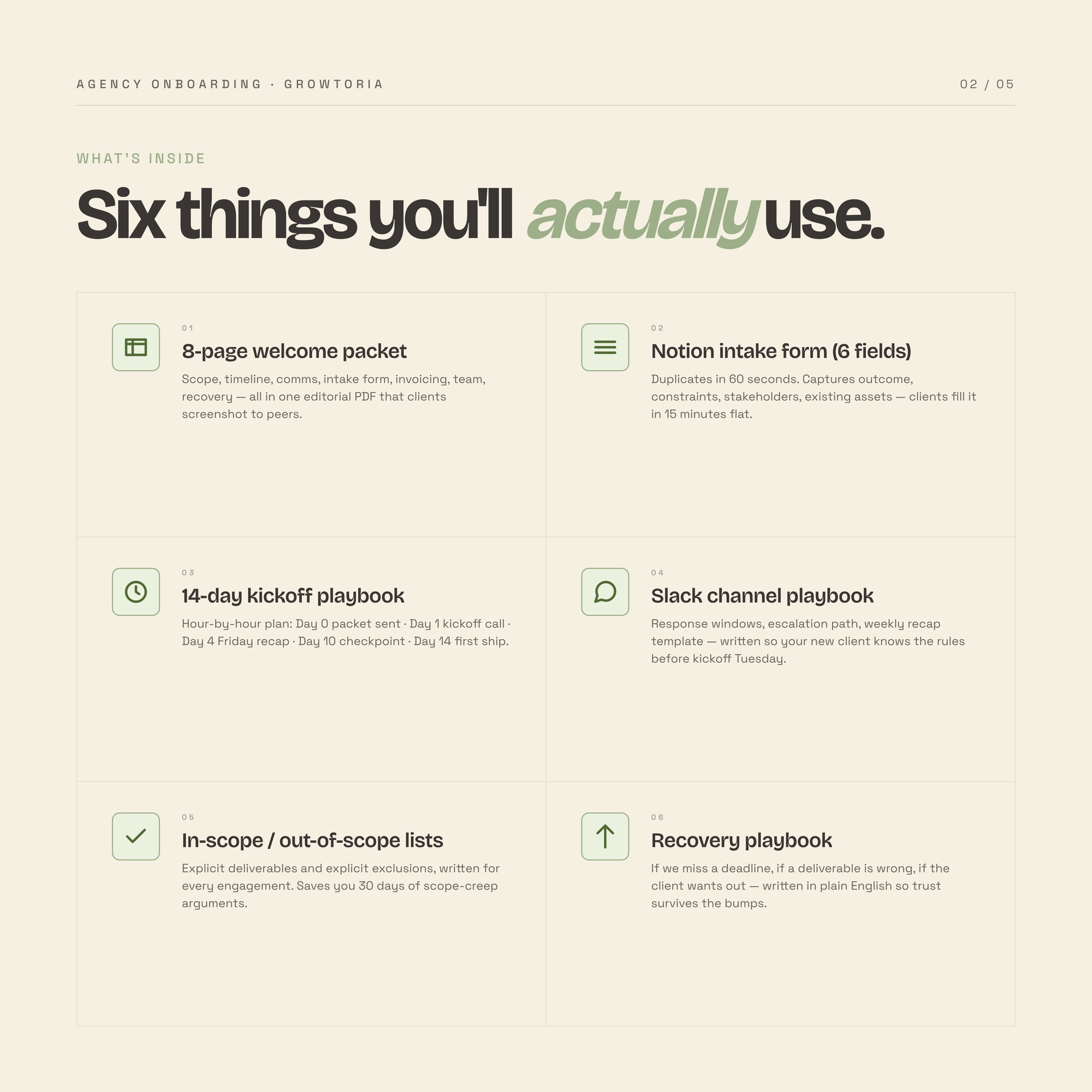 agency client onboarding kit — detail 3