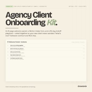 Agency Client Onboarding Kit — PDF template preview