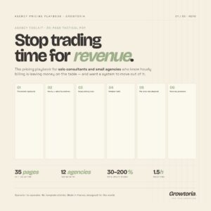 Agency Pricing Playbook — PDF template preview