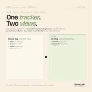 Project Management Tracker — Google Sheets template preview
