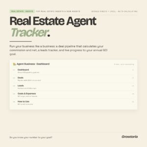 Real Estate Agent Tracker — Google Sheets template preview