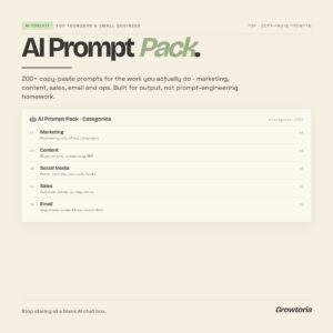 AI Prompt Pack — PDF template preview