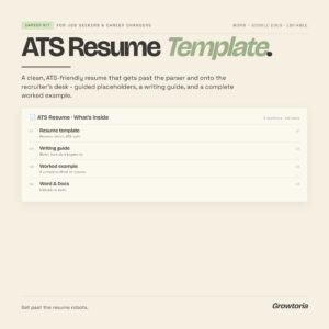 ATS Resume Template Kit — Word template preview