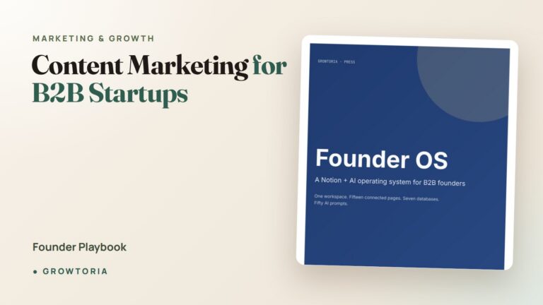 Content Marketing for B2B Startups: Founder Playbook