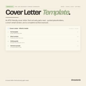 ATS Cover Letter Template — Word template preview