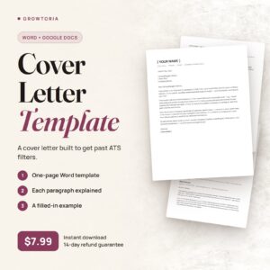 ATS-Friendly Cover Letter Template | Word, Google Docs, Writing Guide