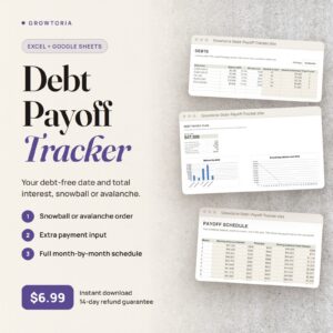 Debt Payoff Tracker | Google Sheets Snowball Avalanche Planner