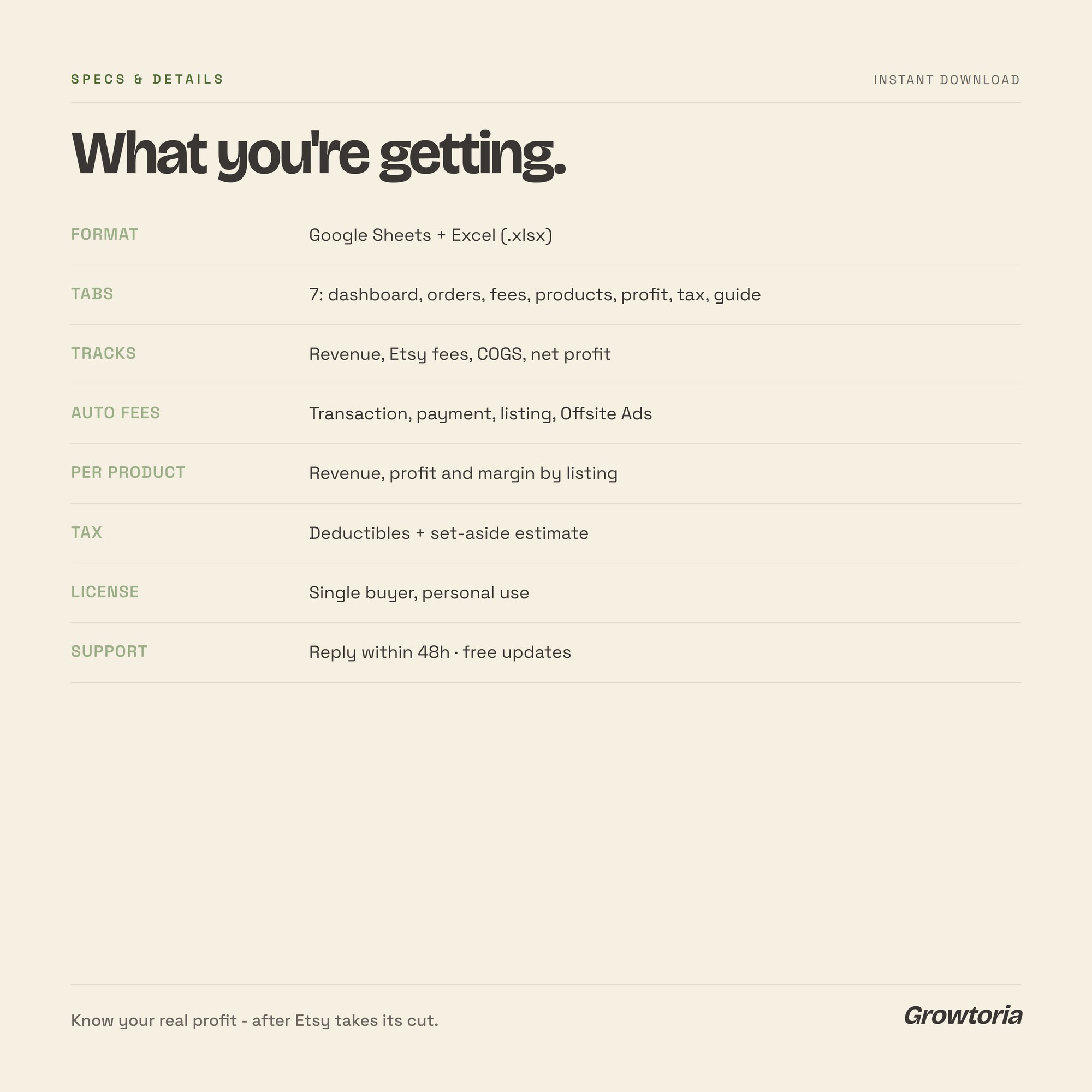 etsy bookkeeping spreadsheet — detail 9