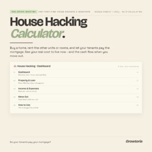 House Hacking Calculator — Google Sheets template preview