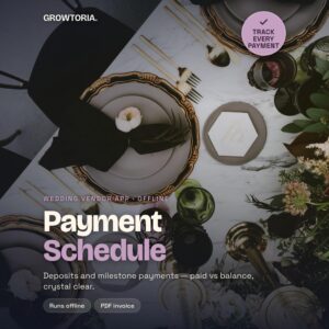 wedding payment tracker