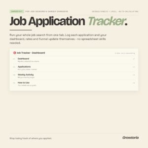 Job Application Tracker — Google Sheets & Excel template preview