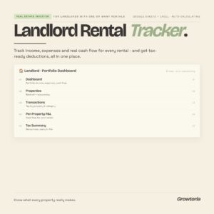 Landlord Rental Tracker — Google Sheets template preview