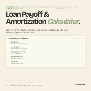 Loan Payoff Calculator — Google Sheets template preview