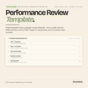 Performance Review Template — Word template preview