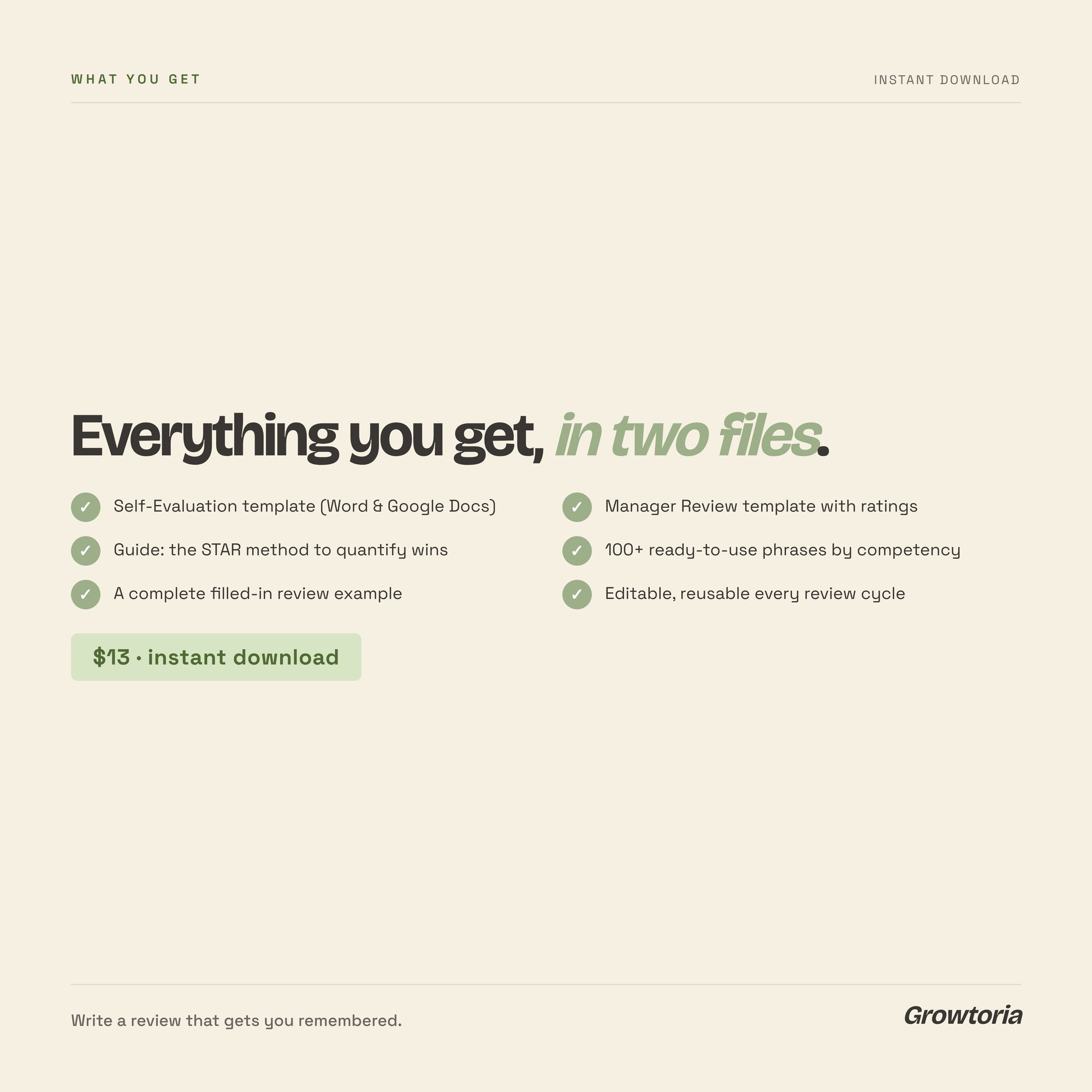 performance review template — detail 5