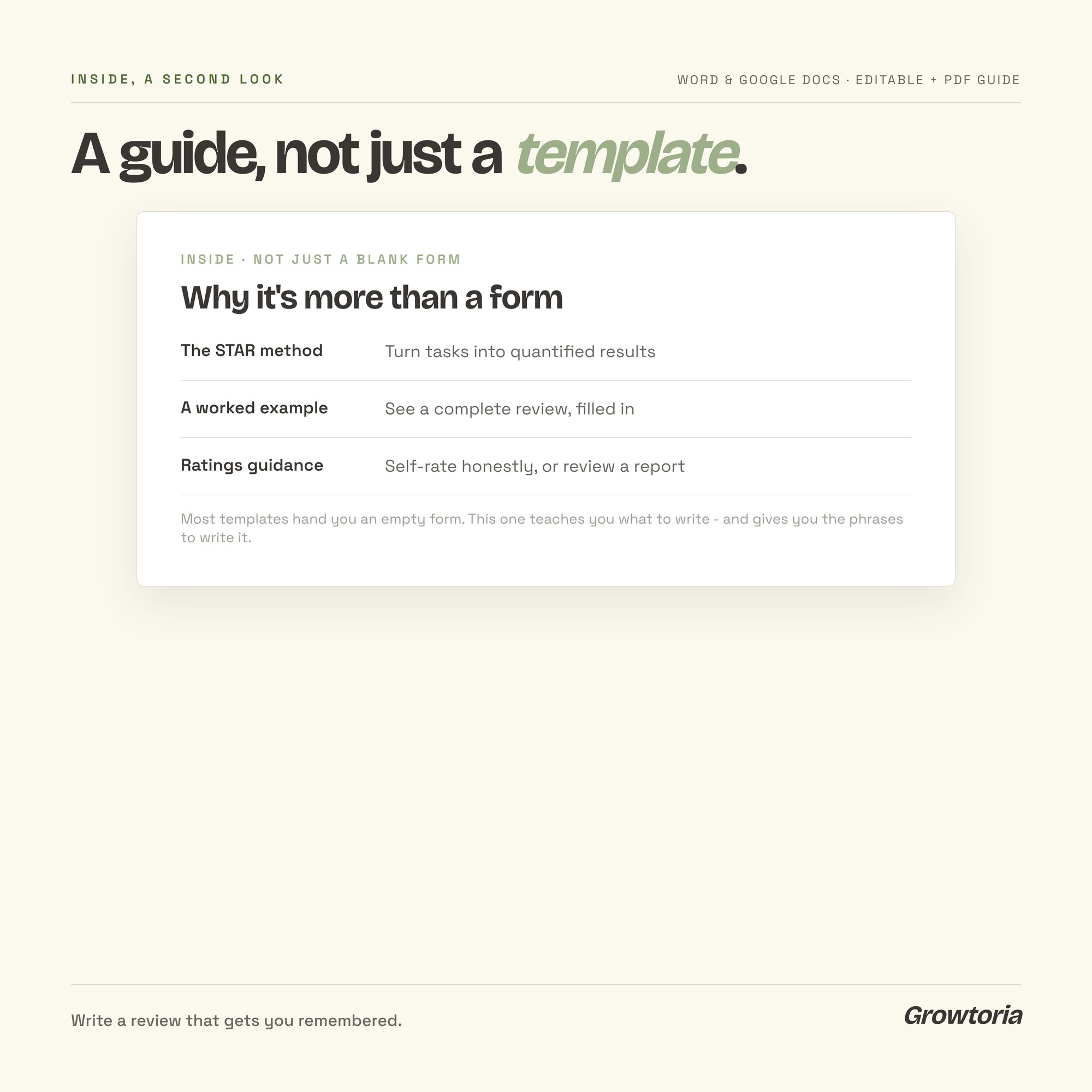 performance review template — detail 8