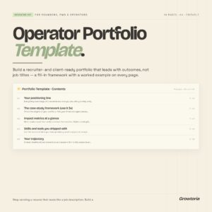 Operator Portfolio Template — PDF template preview