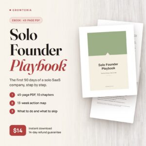 Solo Founder Playbook | 90-Day SaaS Launch Guide (Ebook)