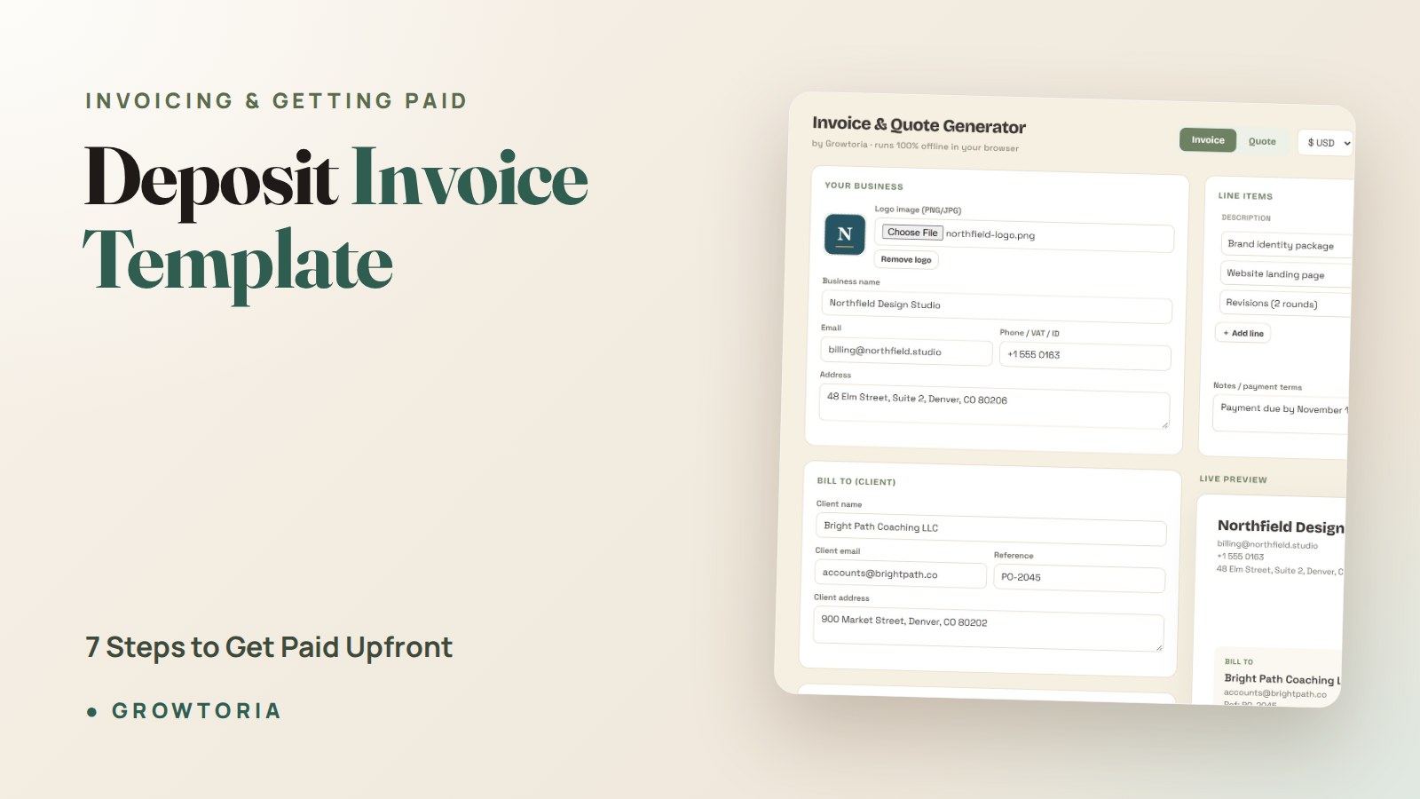 Deposit Invoice Template: 7 Steps to Get Paid Upfront