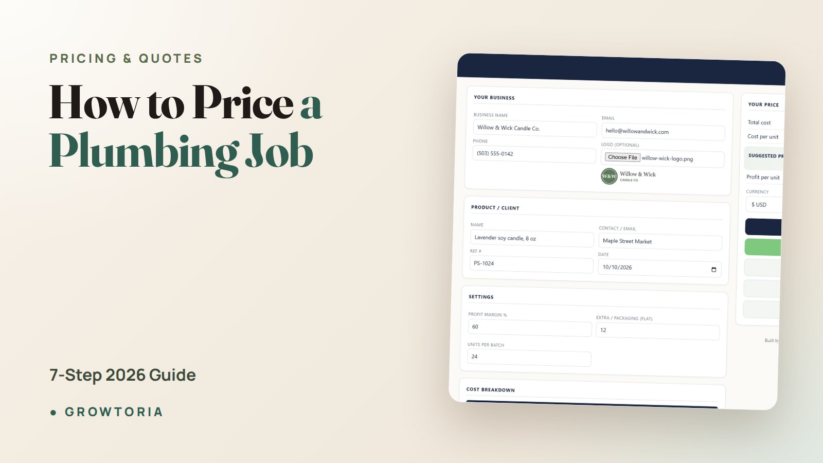 How to Price a Plumbing Job: 7-Step 2026 Guide