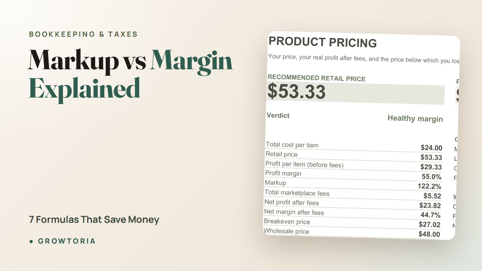 Markup vs Margin Explained: 7 Formulas That Save Money