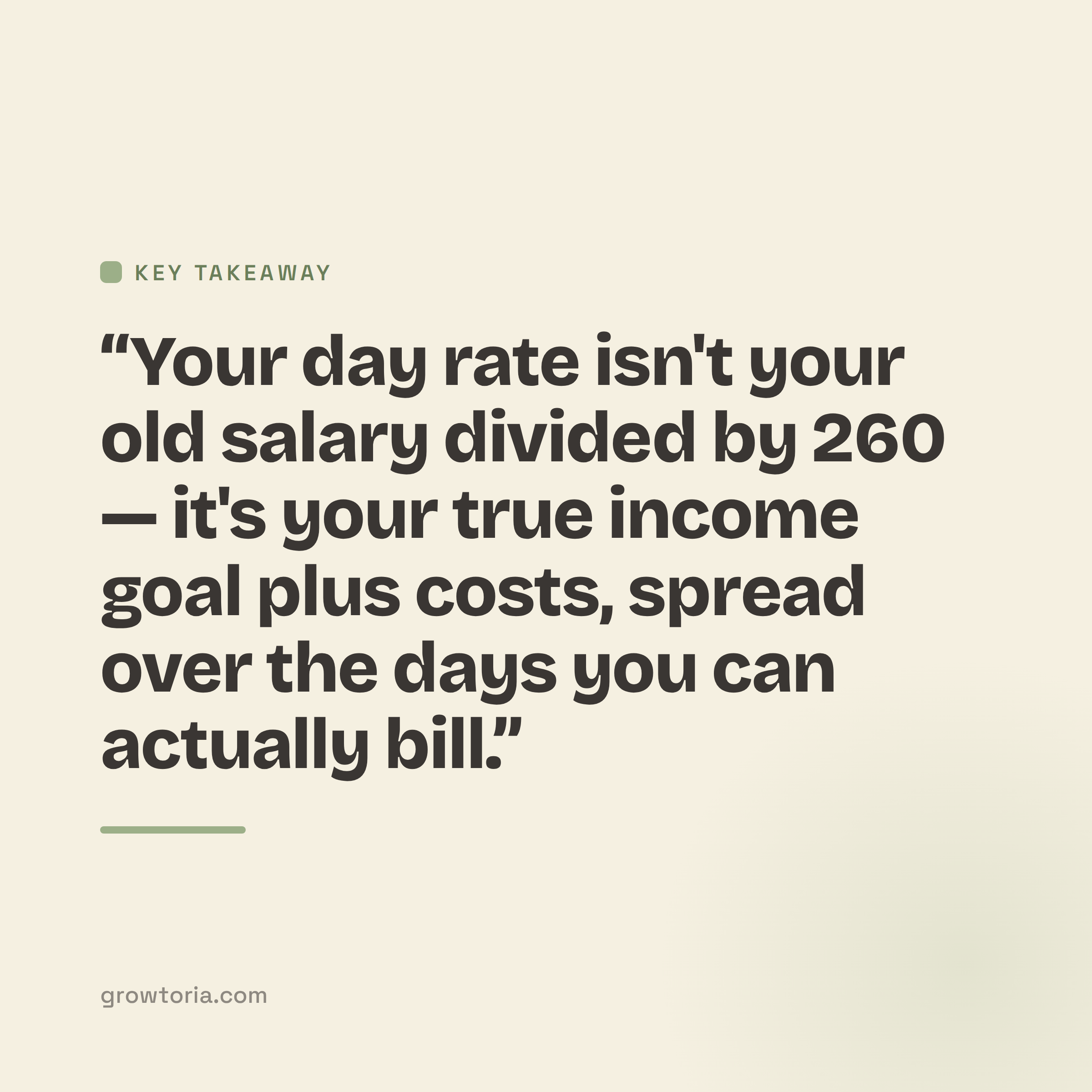freelance day rate calculator uk - key takeaway