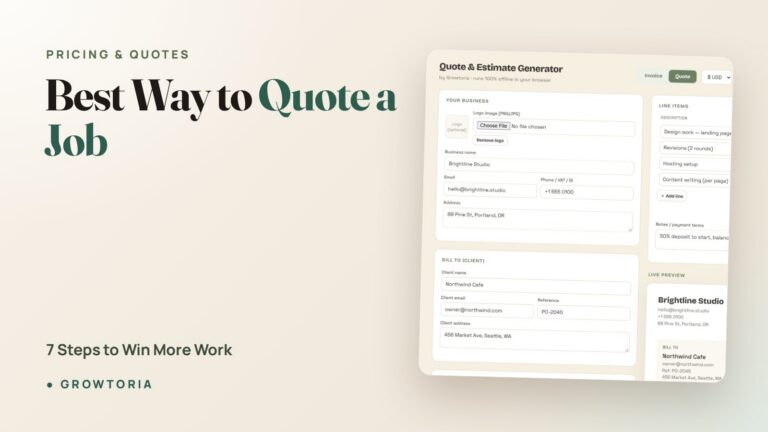 Best Way to Quote a Job: 7 Steps to Win More Work