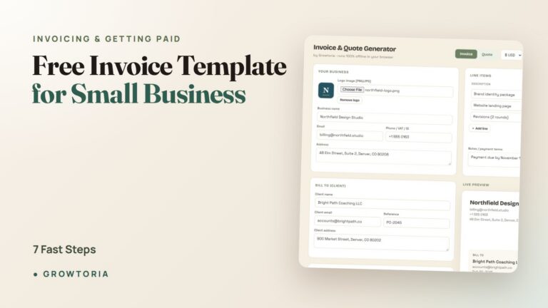 Free Invoice Template for Small Business: 7 Fast Steps