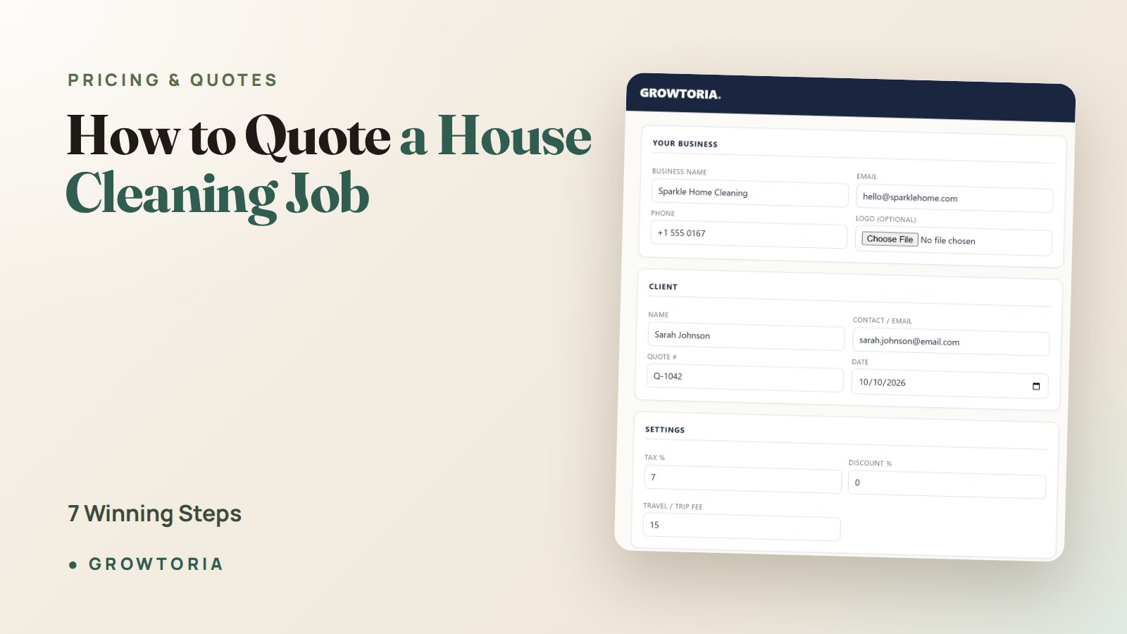 How to Quote a House Cleaning Job: 7 Winning Steps