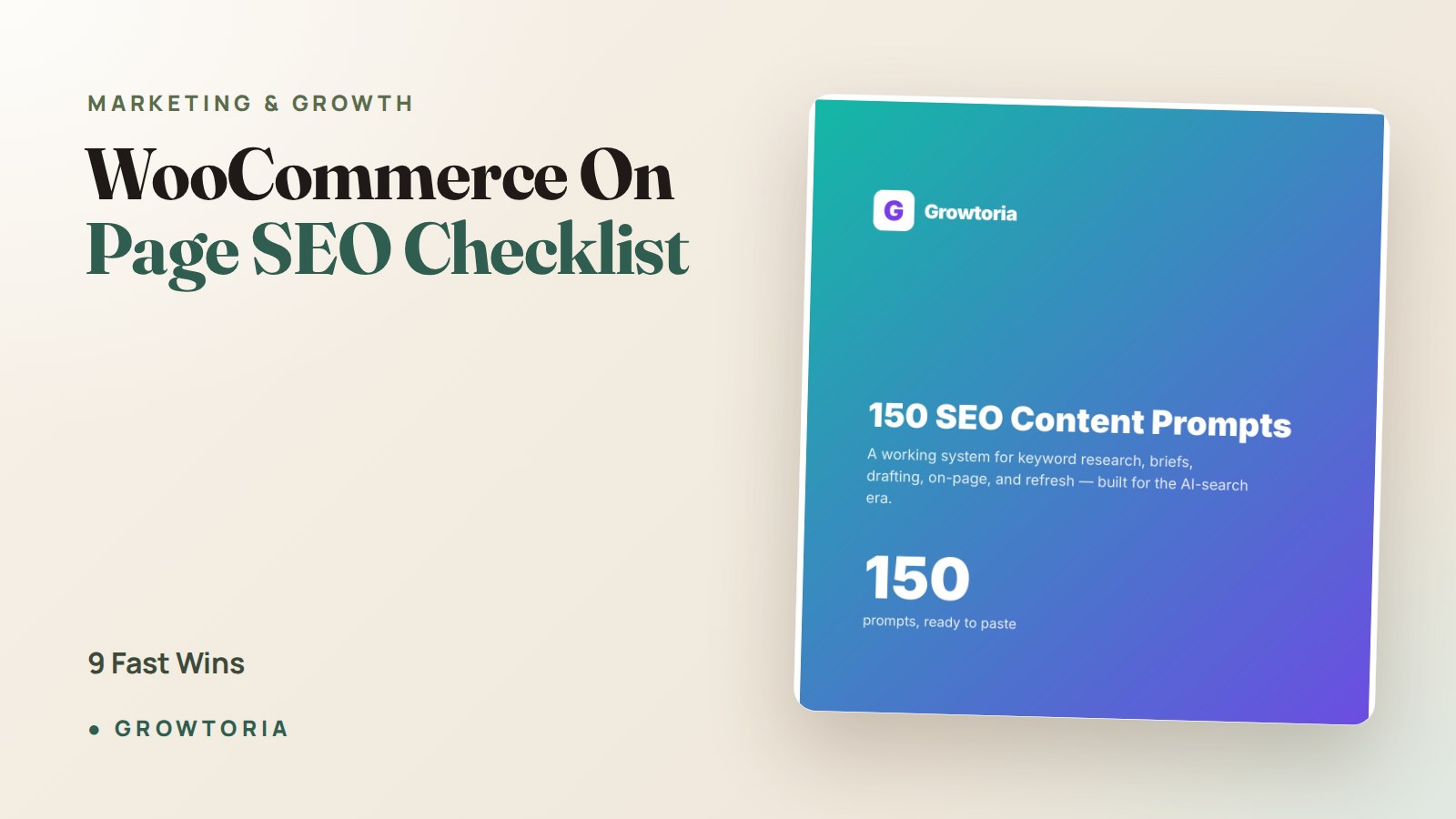 WooCommerce On Page SEO Checklist: 9 Fast Wins